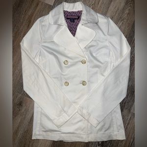 Vineyard Vines White Pea Coat Classic Whale Print Size Small